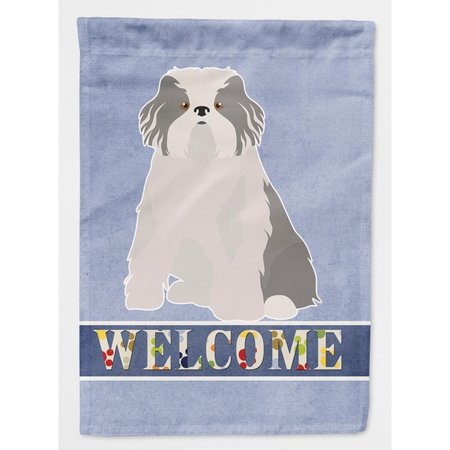 CAROLINES TREASURES Odis Odessa Domestic Ideal Dog Welcome Flag Canvas House Size CK3696CHF